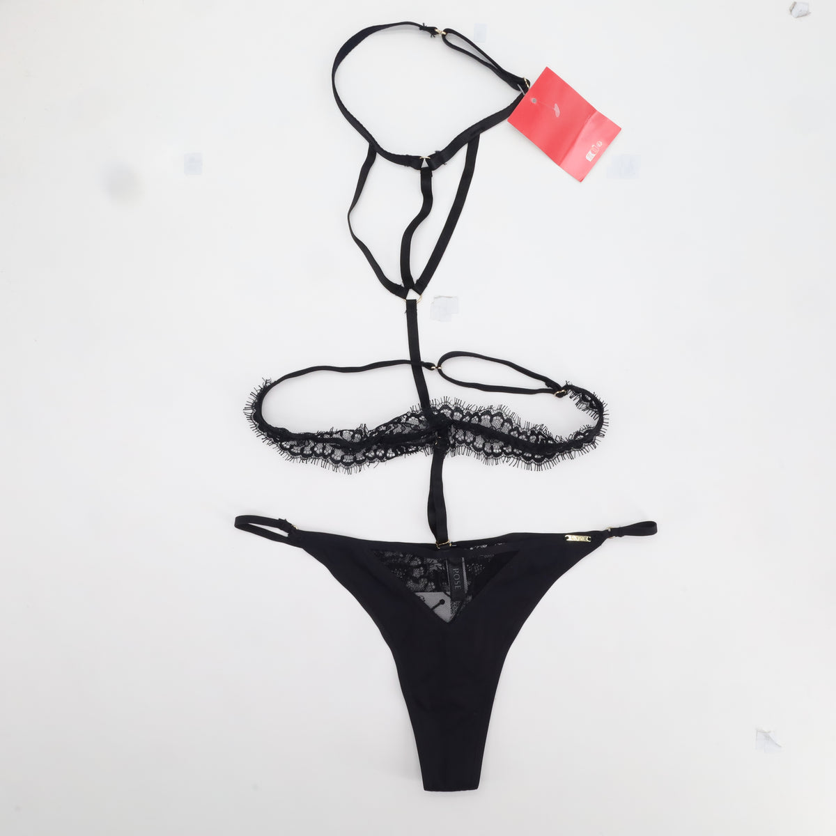 Ensemble de lingerie sexy Rose Noir