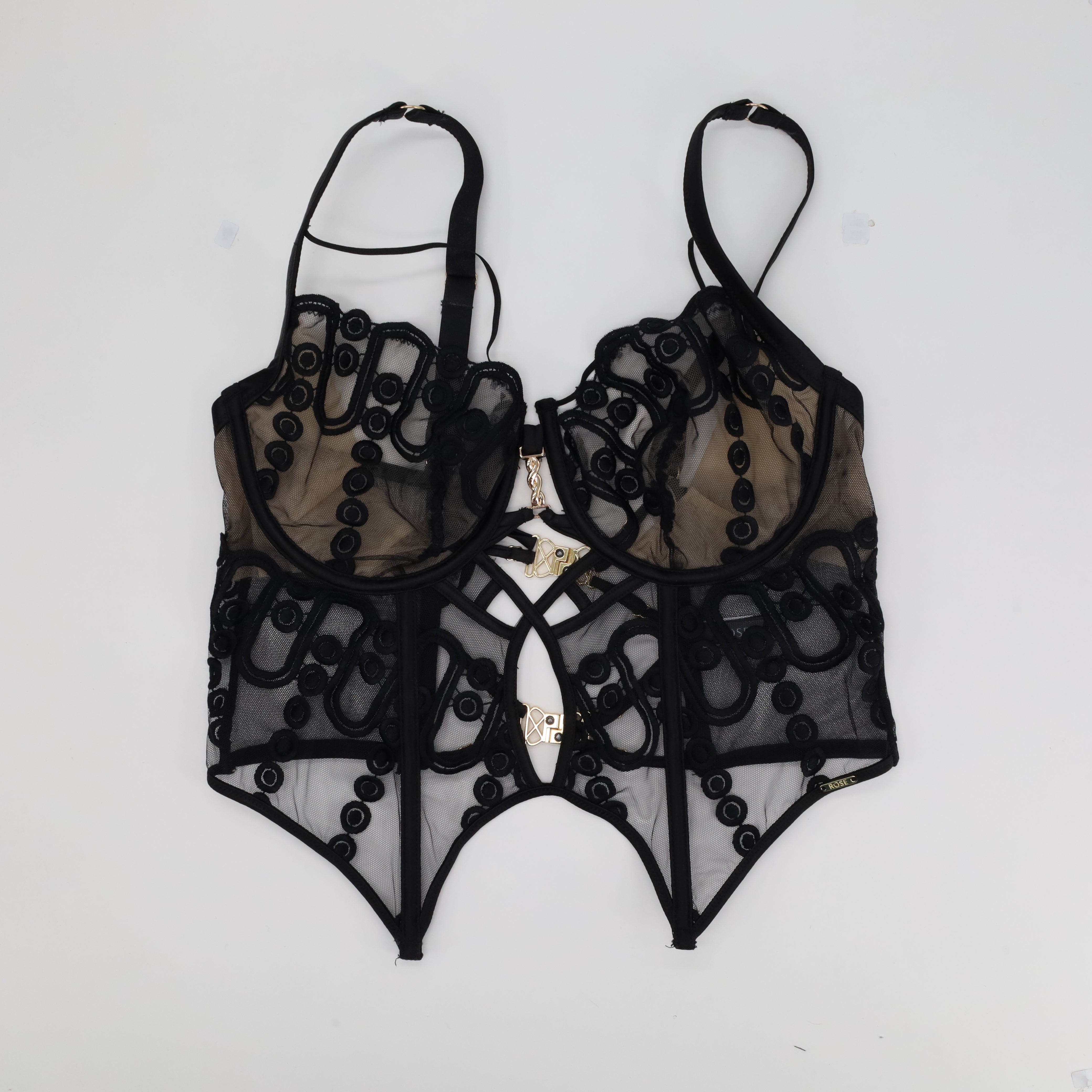 Corset Rose Noir