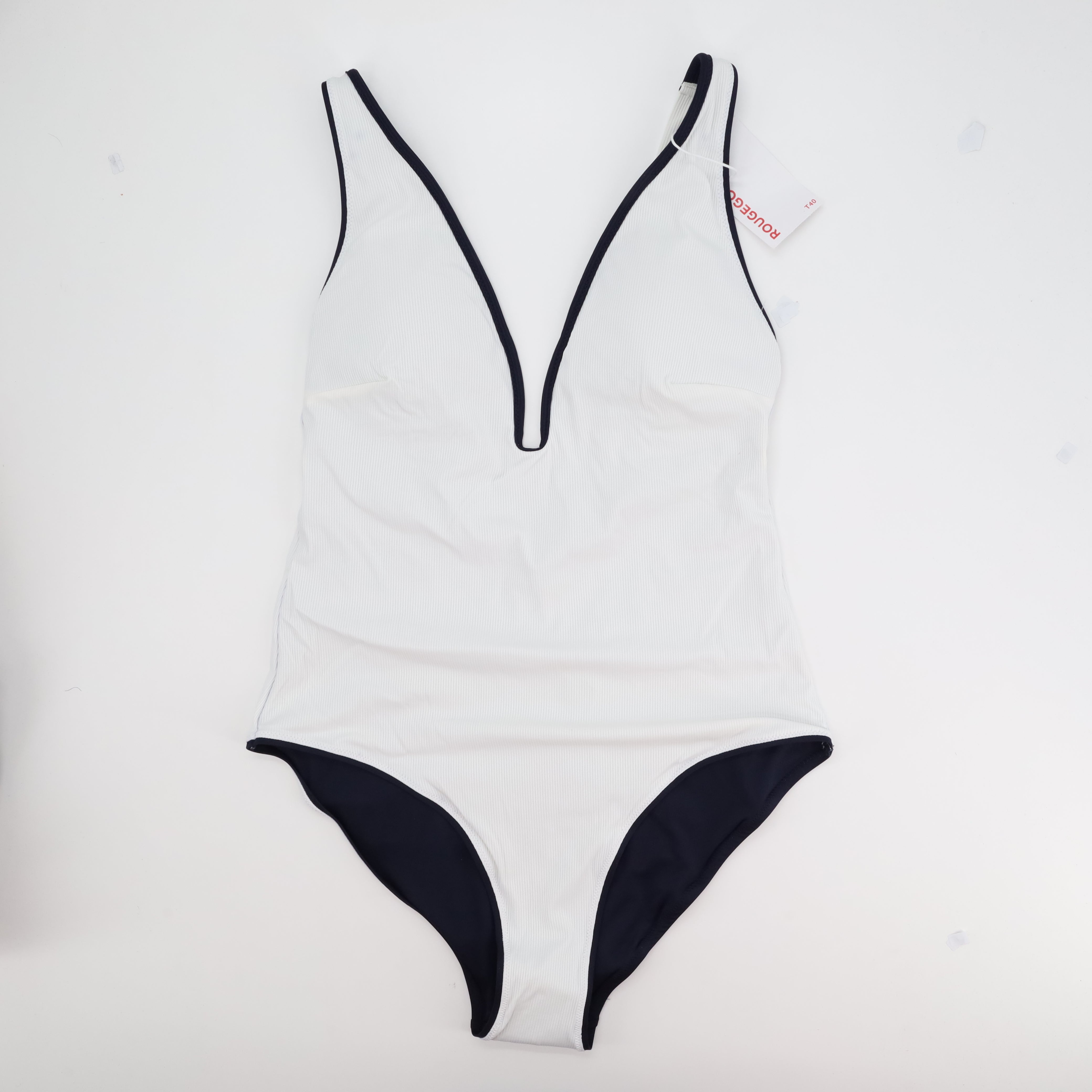 Maillot 1 pièce RougeGorge Blanc