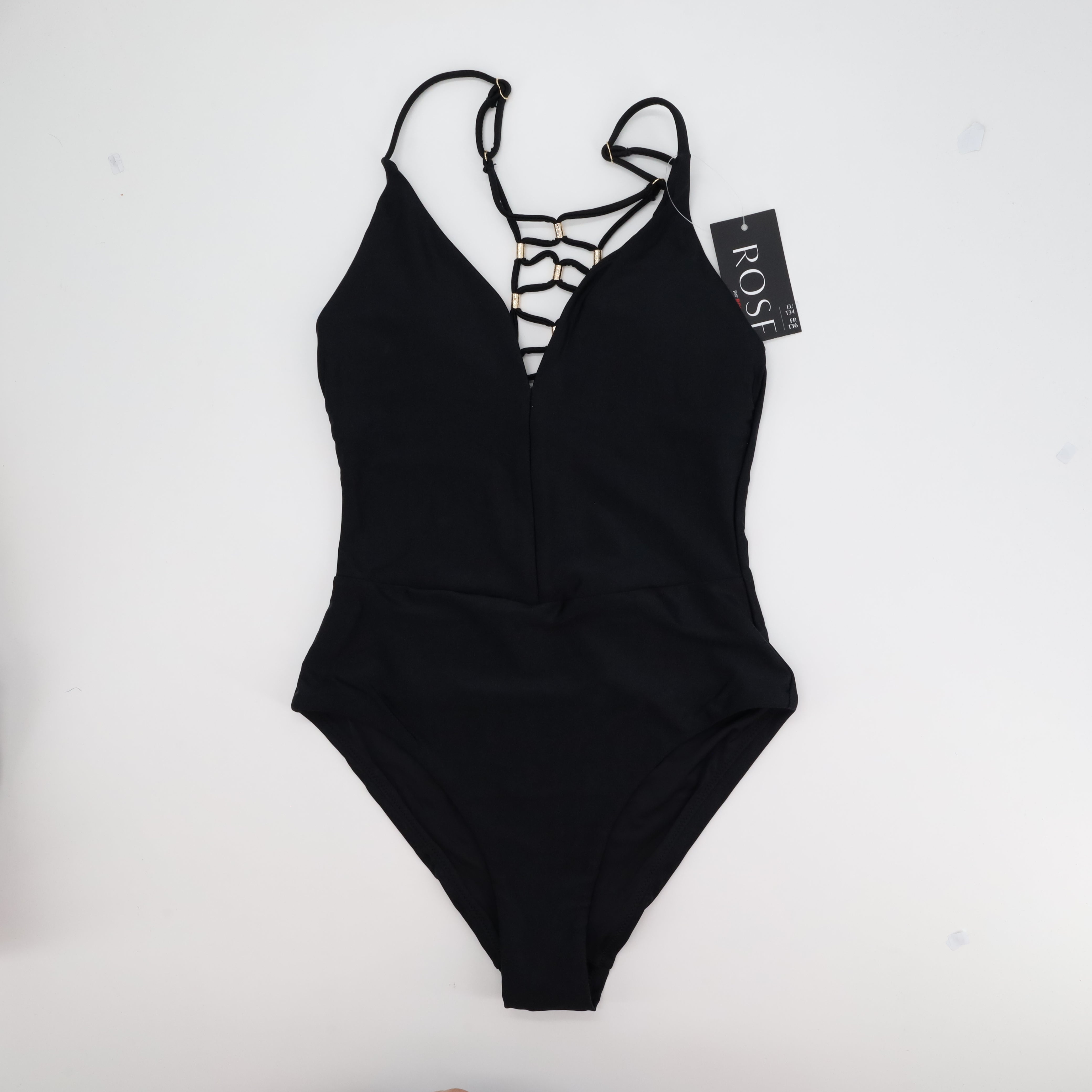 Maillot 1 pièce Rose Noir