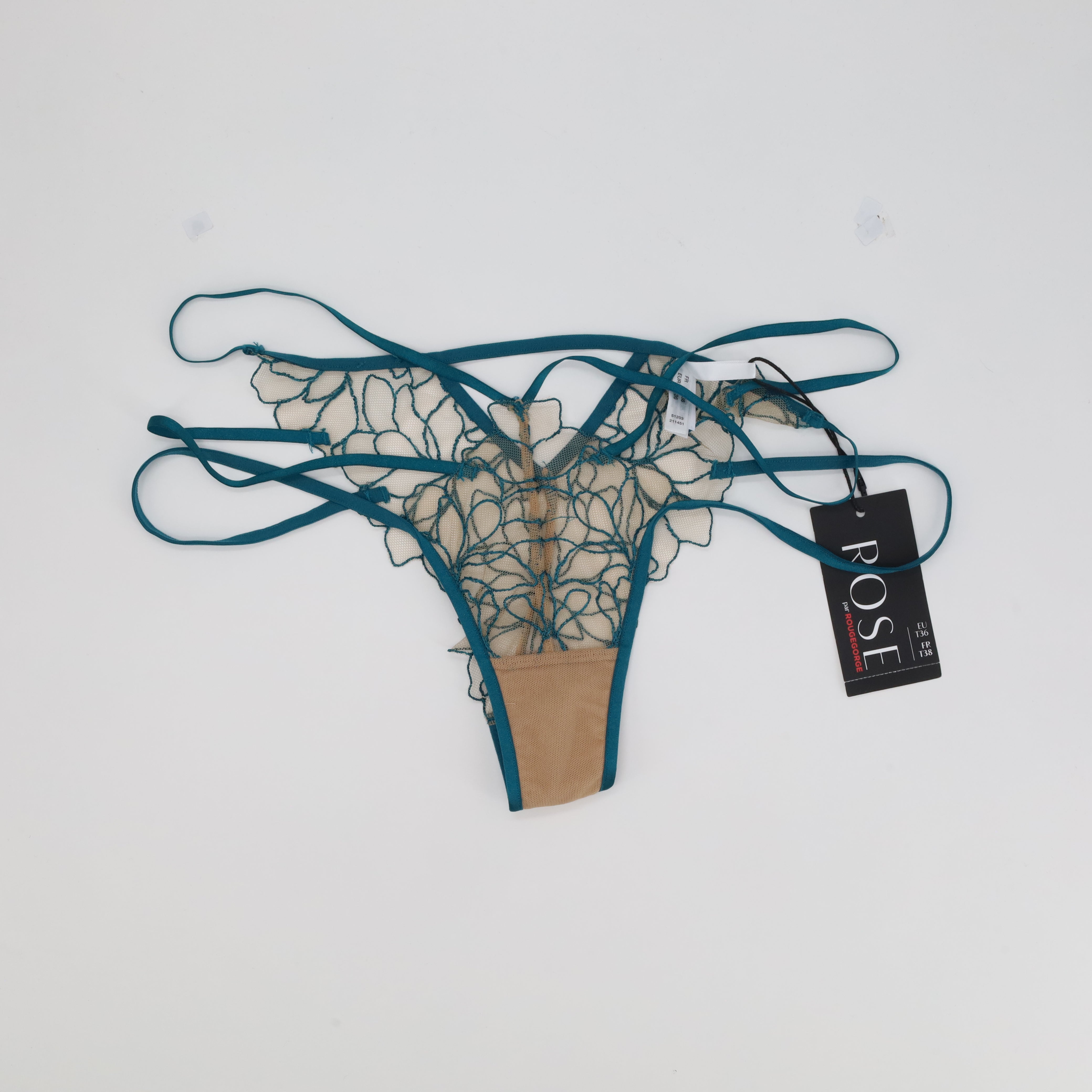 Tanga Rose Bleu