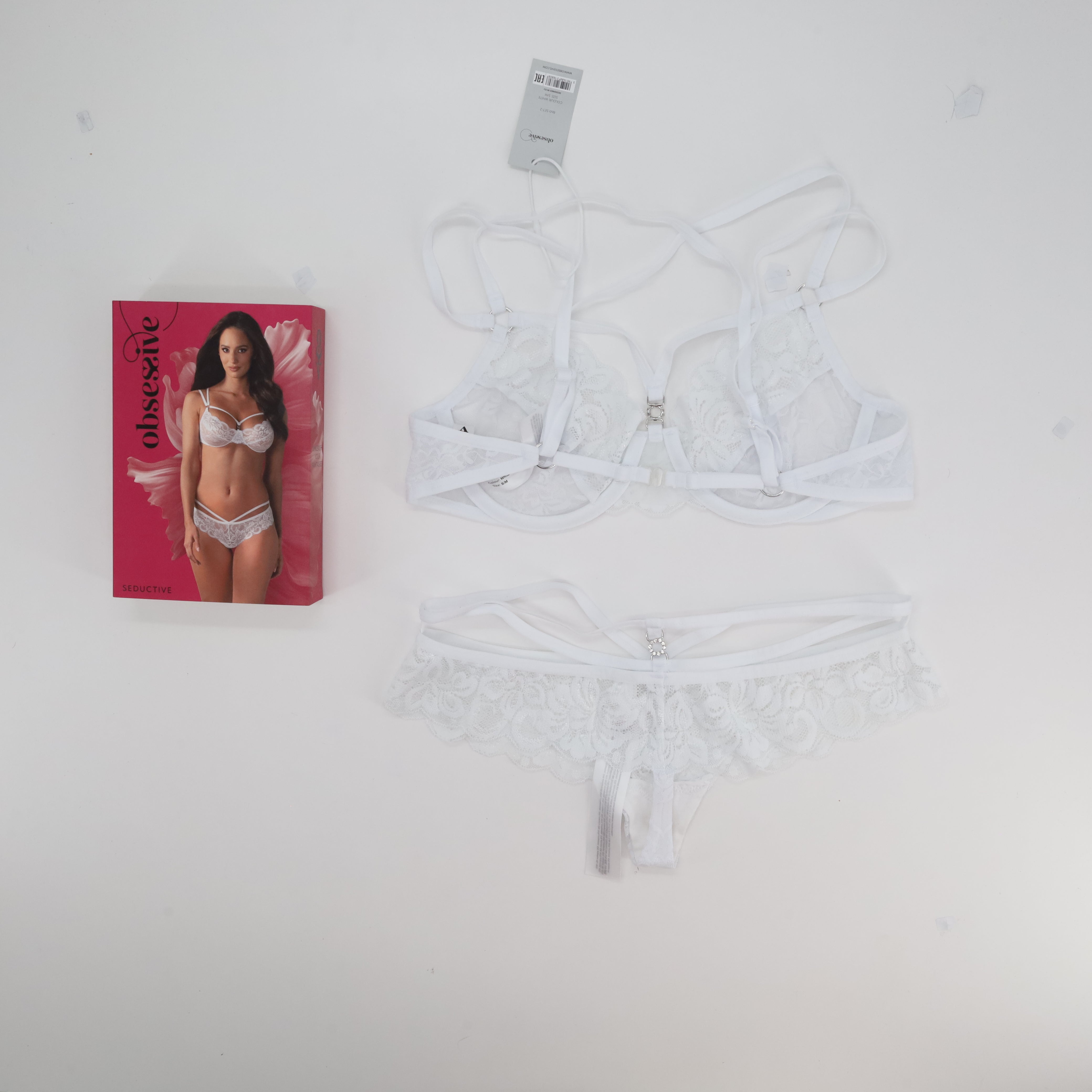 Ensemble de lingerie sexy Obsessive Blanc