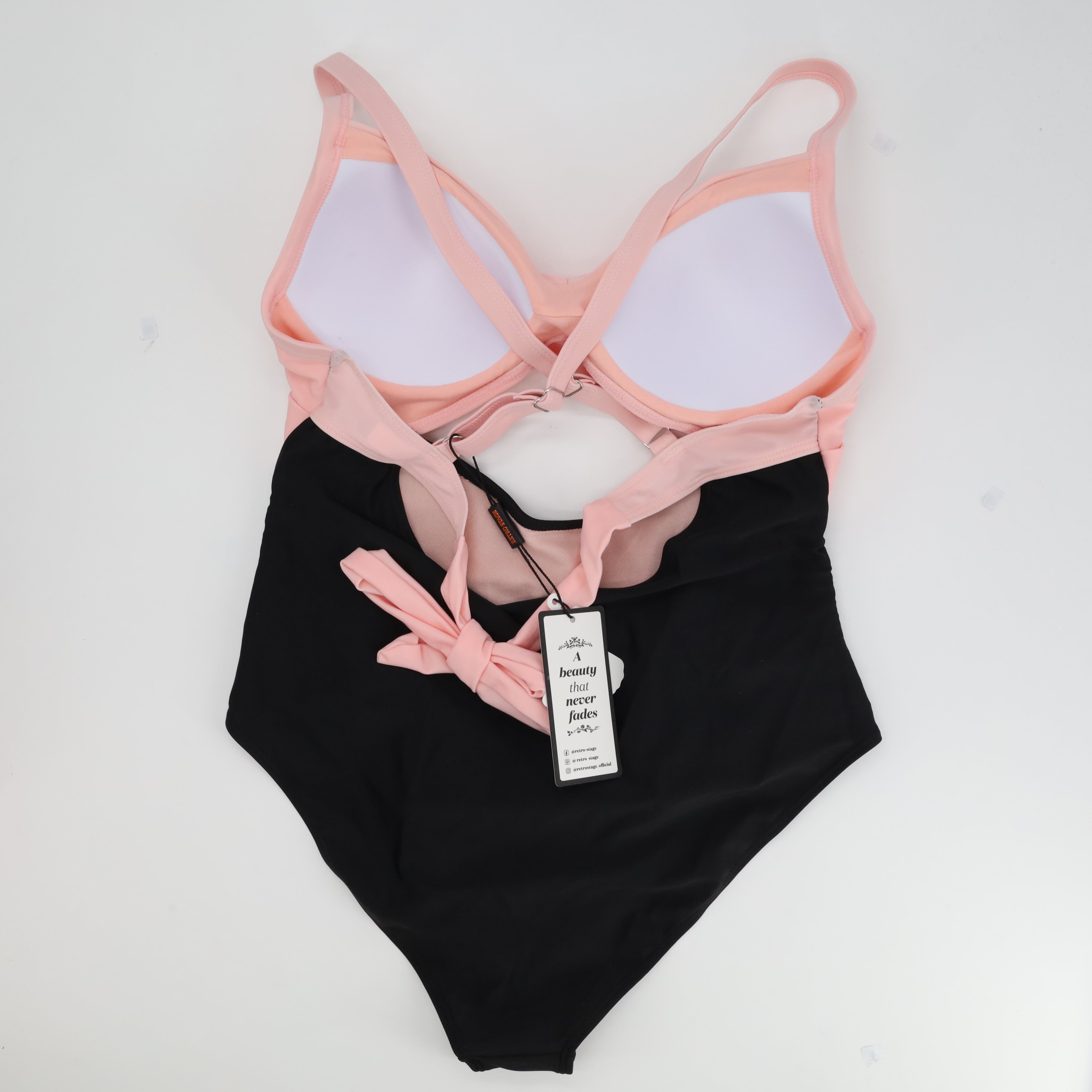 Maillot 1 pièce Rétro Stage Rose