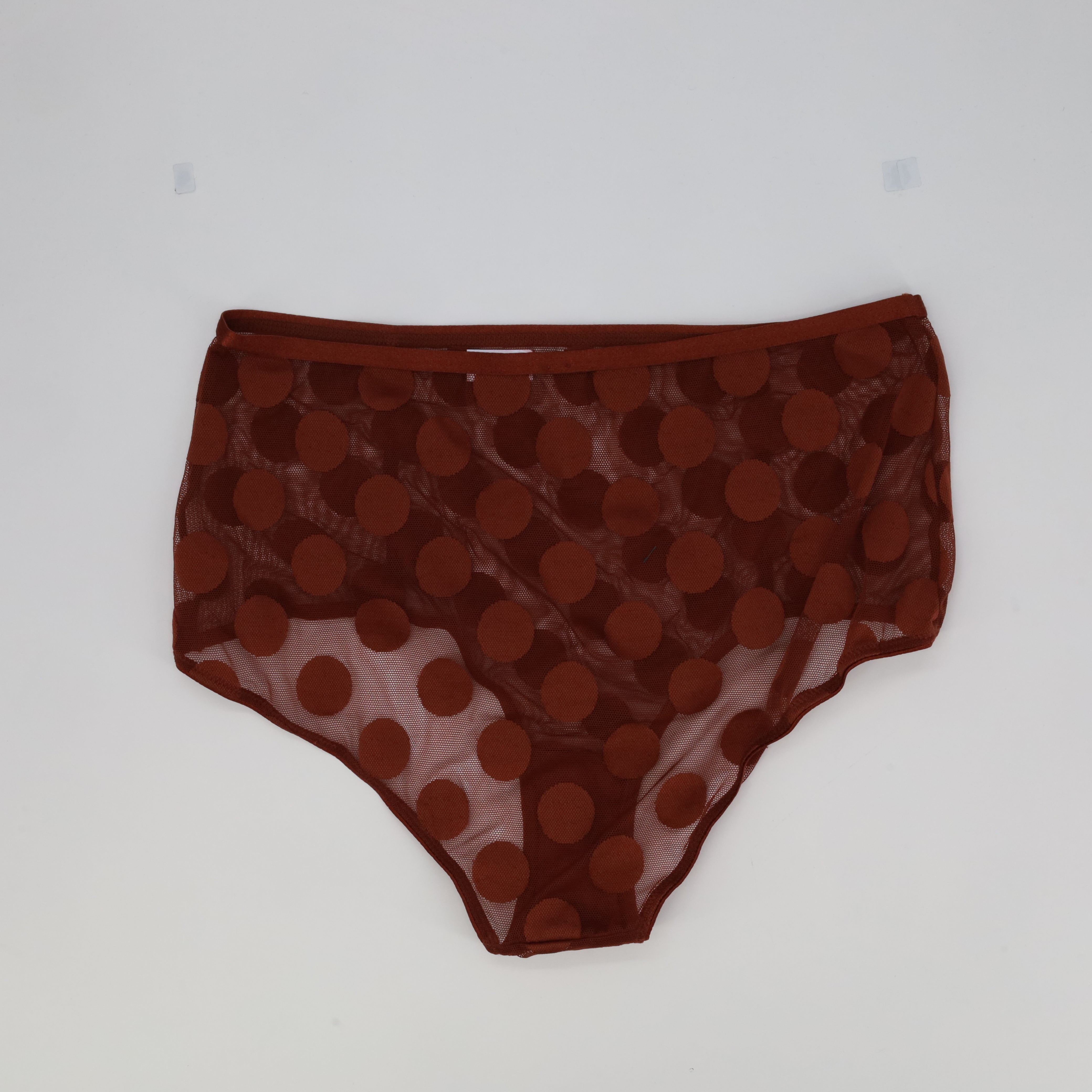 Culotte taille haute Love stories Marron