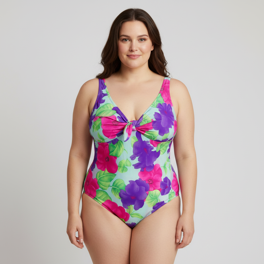 Maillot 1 pièce Empreinte Vert