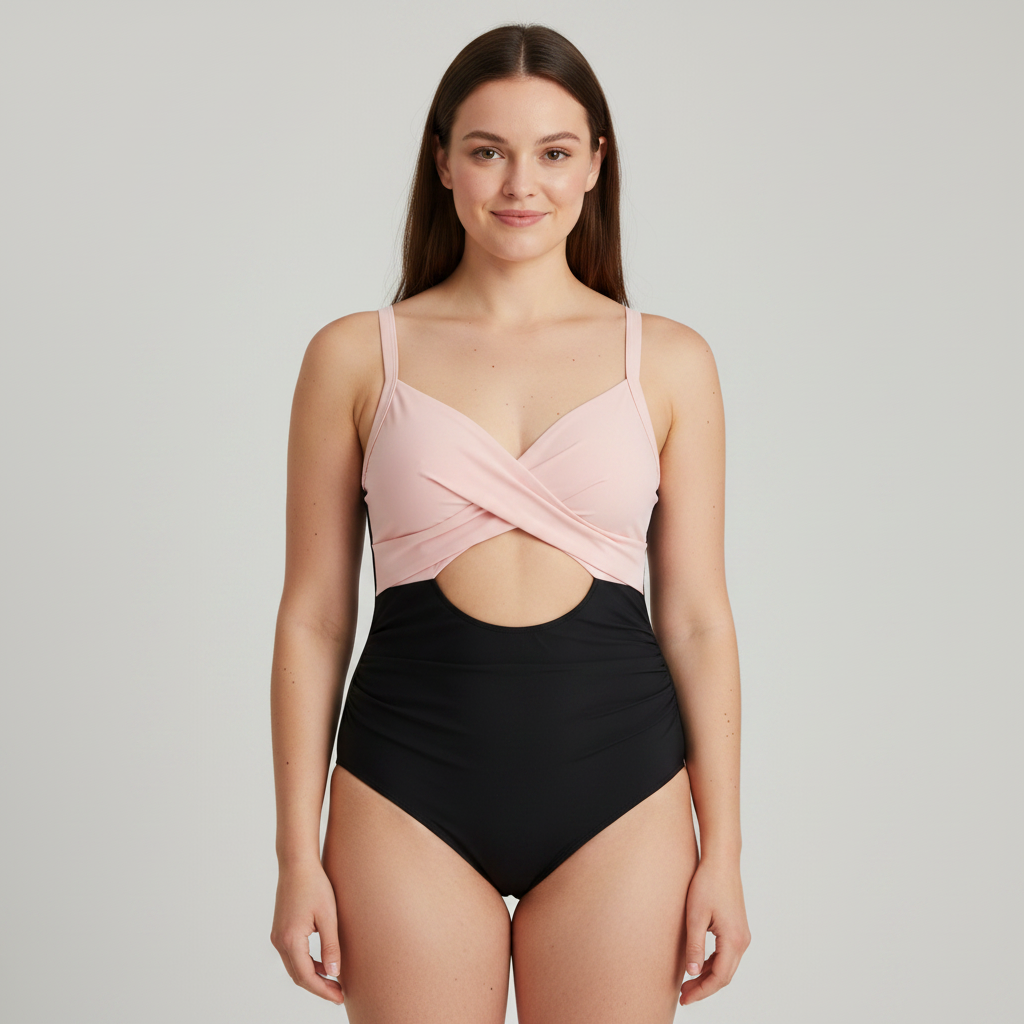 Maillot 1 pièce Rétro Stage Rose