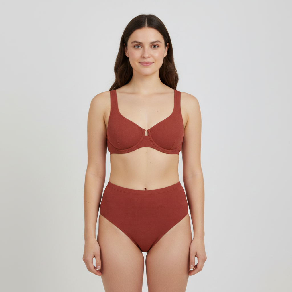 Haut de maillot Monoprix Marron