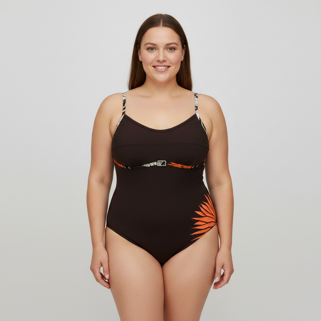 Maillot 1 pièce Pacific Motion Marron