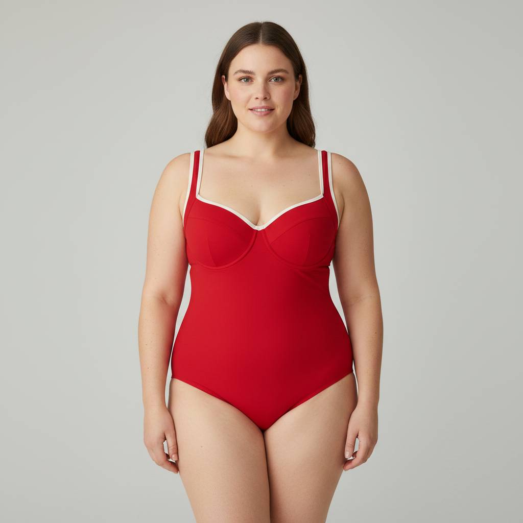 Maillot 1 pièce La Redoute Rouge