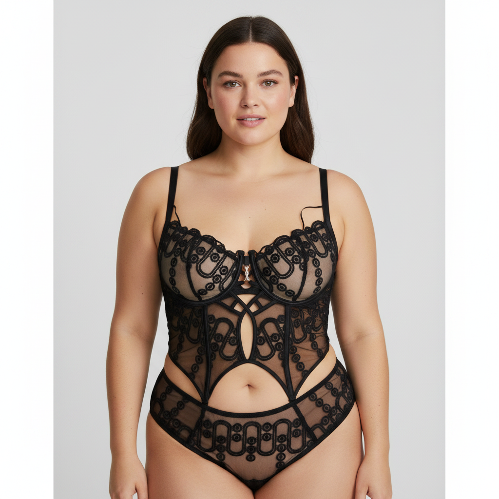 Corset Rose Noir