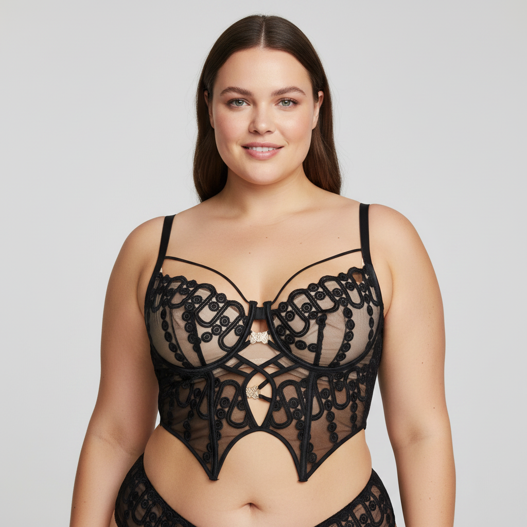 Corset Rose Noir