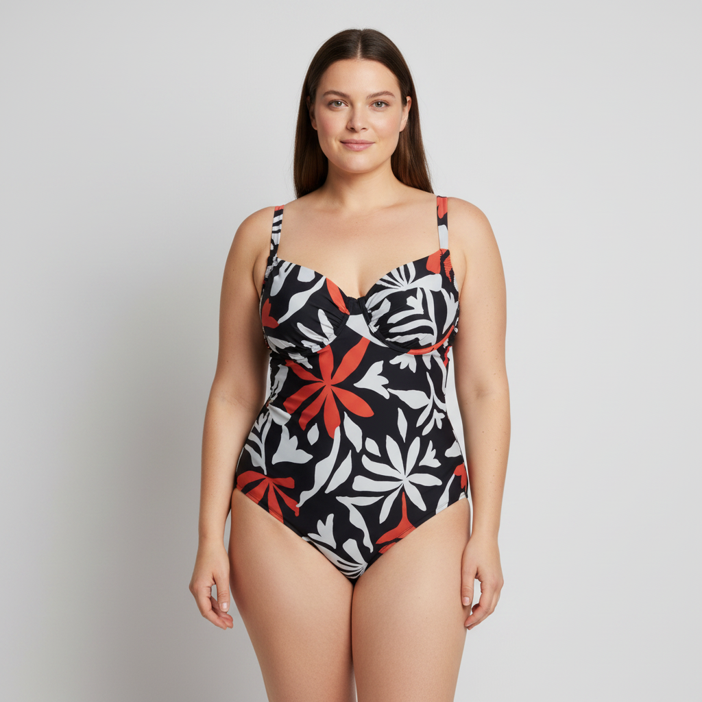 Maillot 1 pièce RougeGorge Noir