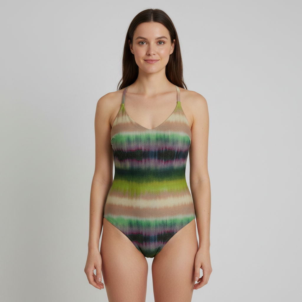 Maillot 1 pièce RougeGorge Vert