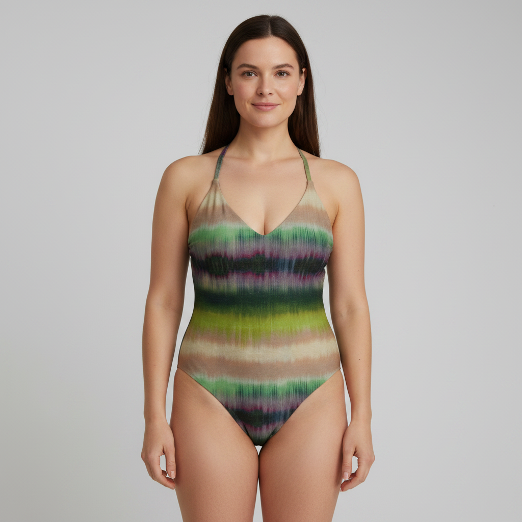 Maillot 1 pièce RougeGorge Vert