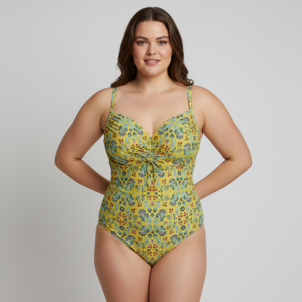 Maillot 1 pièce RougeGorge Jaune
