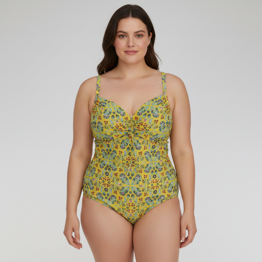 Maillot 1 pièce RougeGorge Jaune