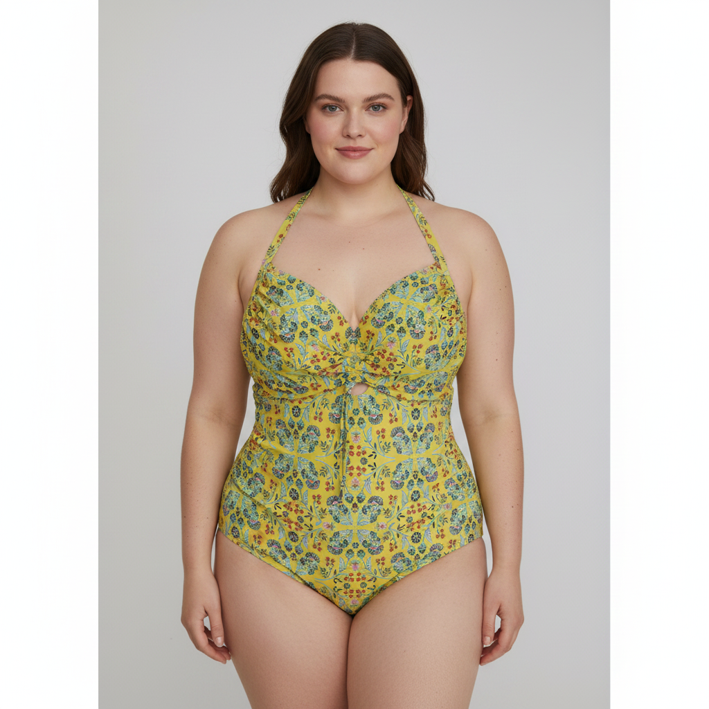 Maillot 1 pièce RougeGorge Jaune