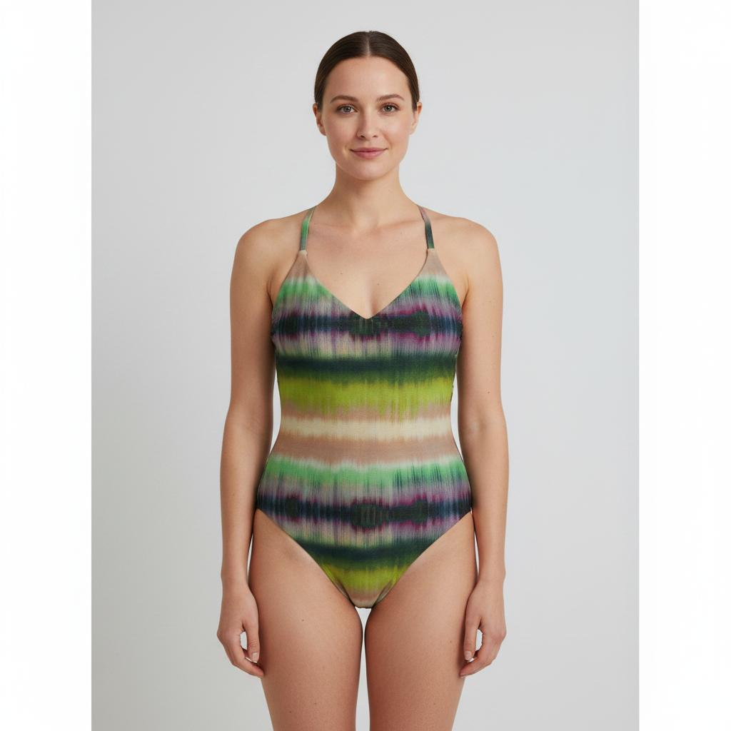 Maillot 1 pièce RougeGorge Vert