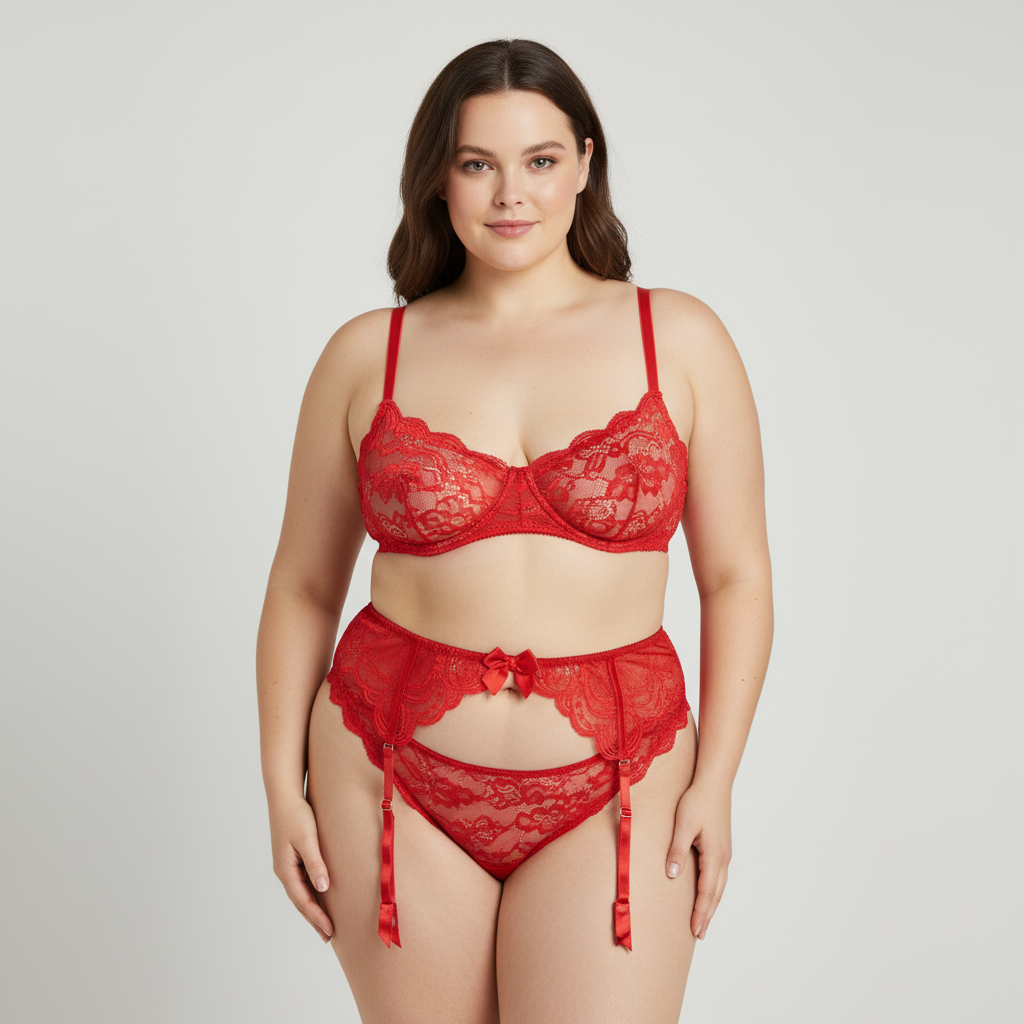 Porte-jarretelles Darjeeling Rouge