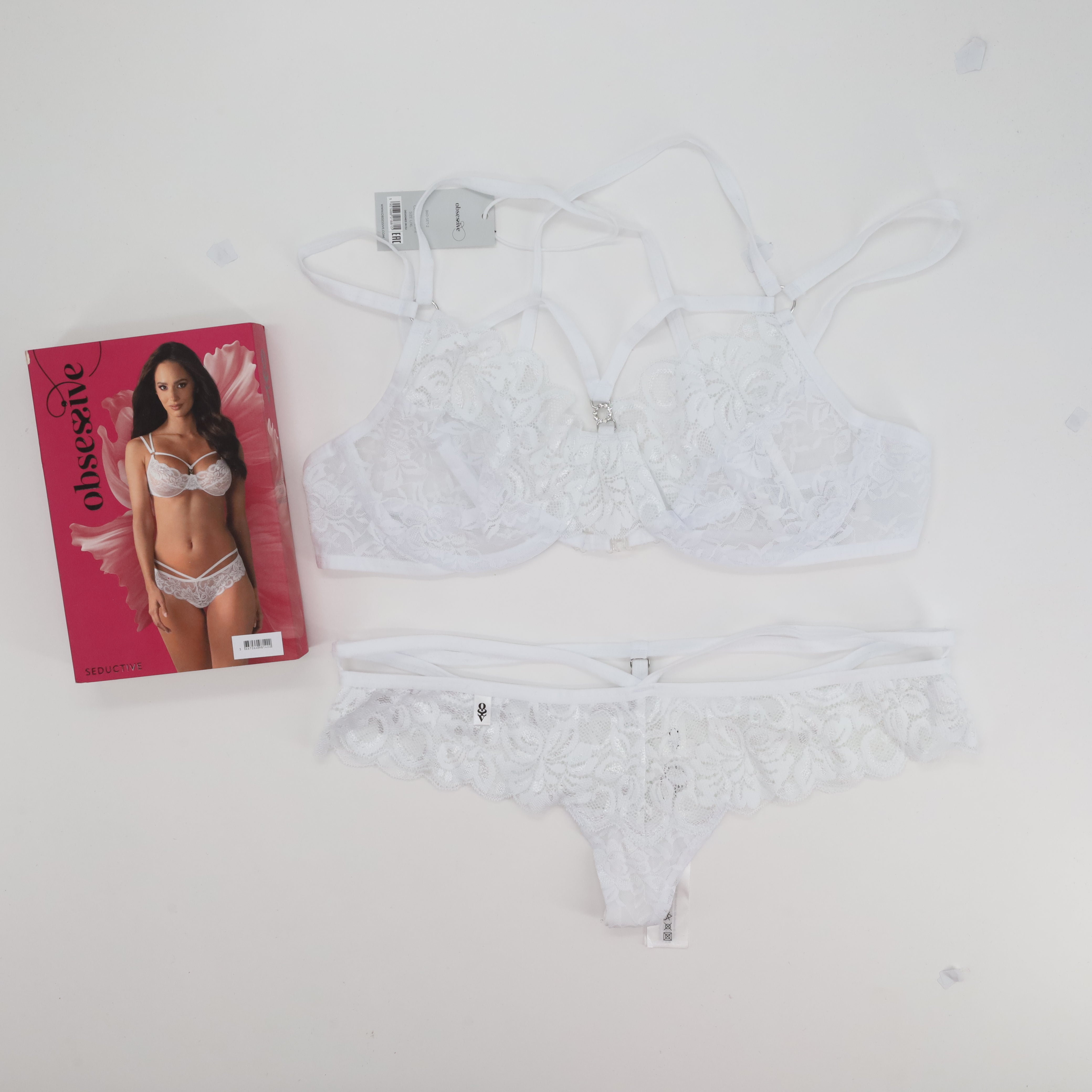 Ensemble de lingerie sexy Obsessive Blanc