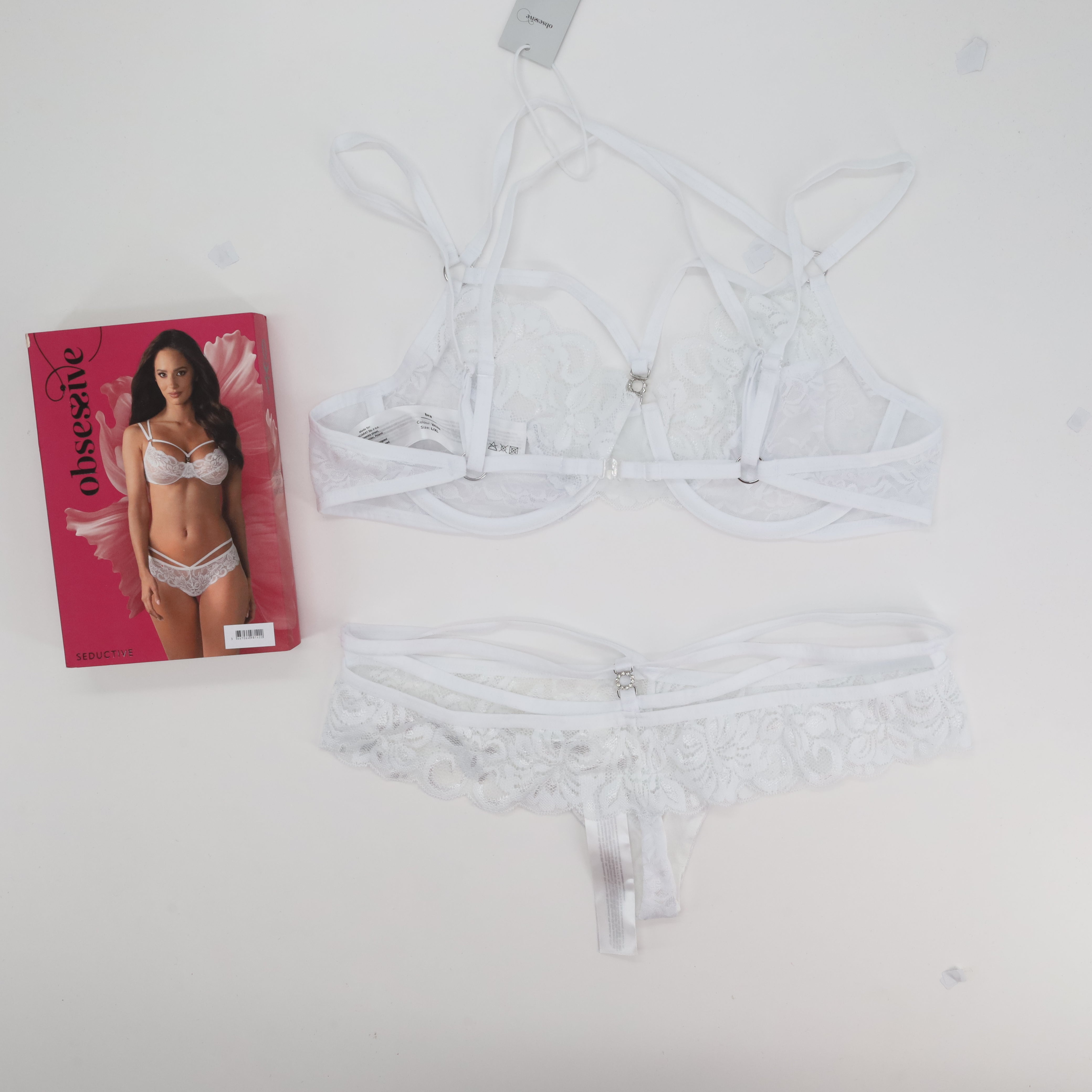 Ensemble de lingerie sexy Obsessive Blanc