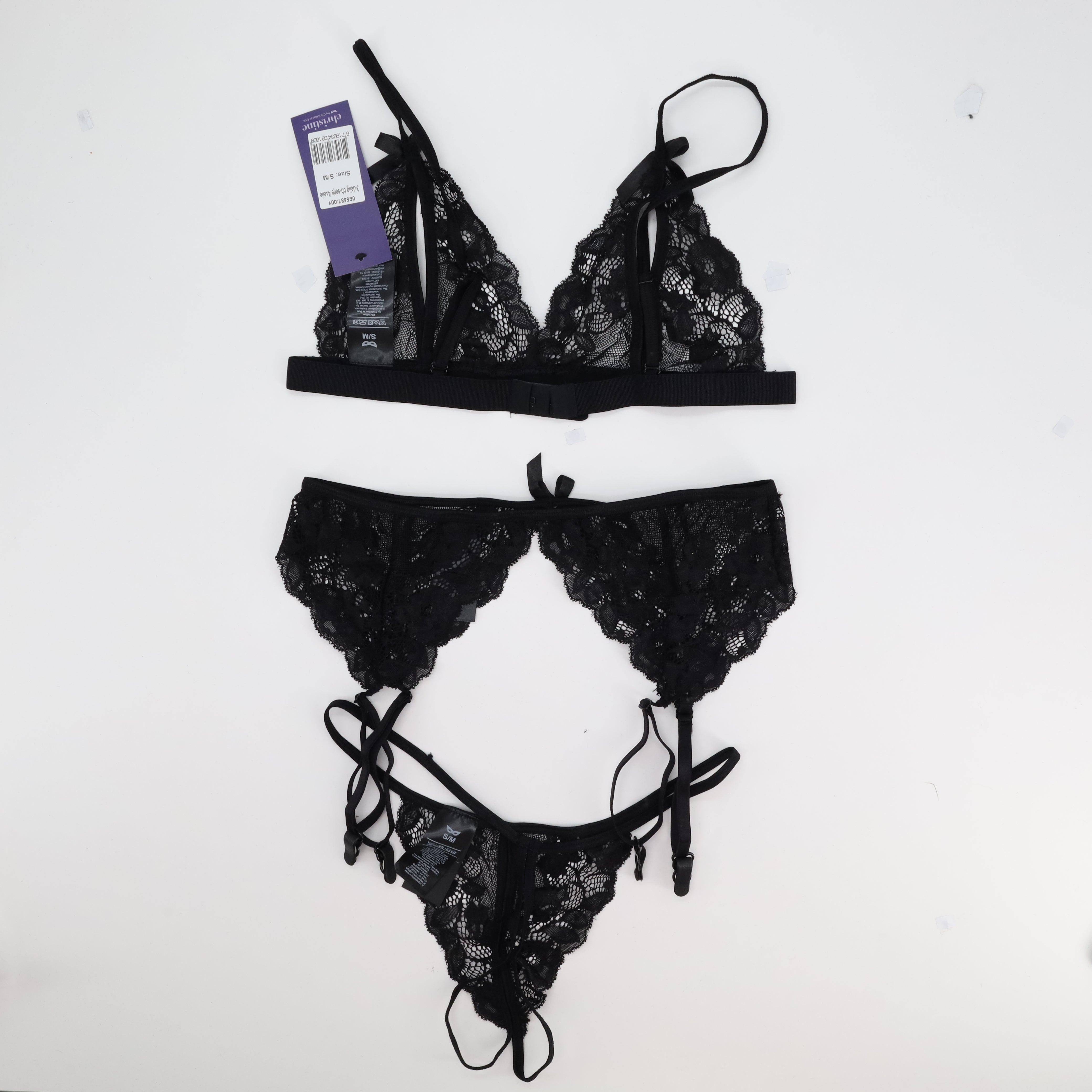 Ensemble de lingerie sexy Christine par Christine Leduc Noir