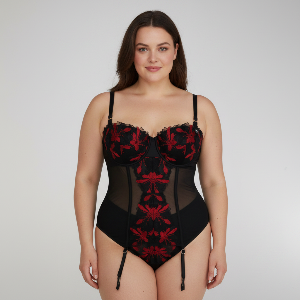 Guêpière RougeGorge Noir