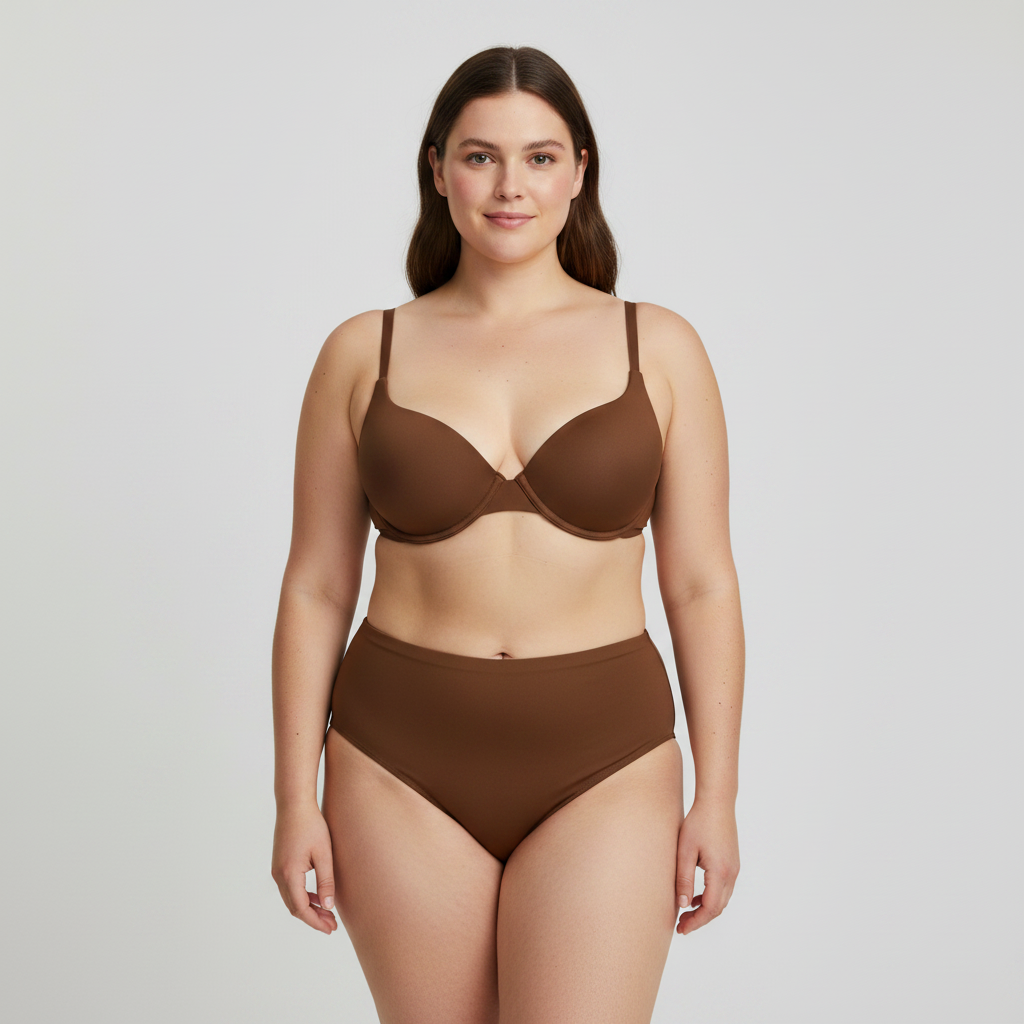 Haut de maillot Rose Marron