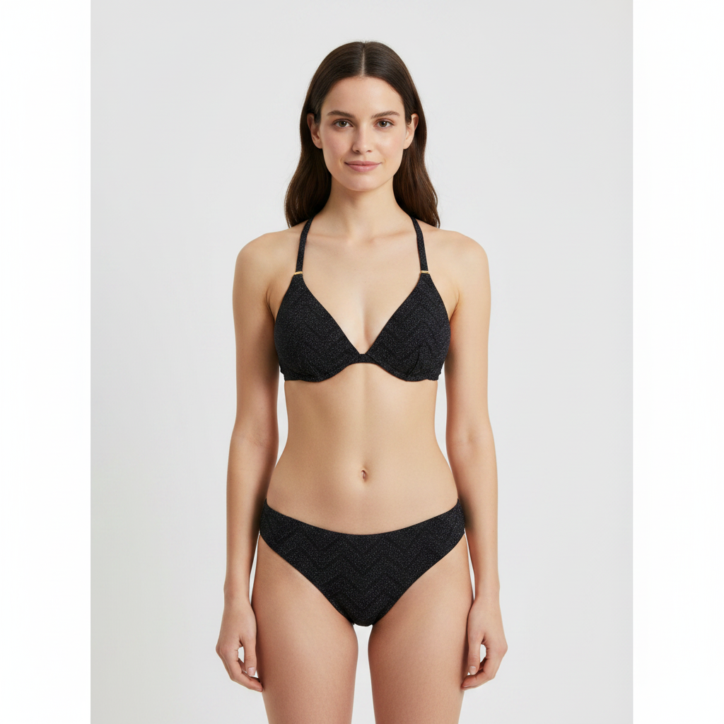 Haut de maillot Rose Noir