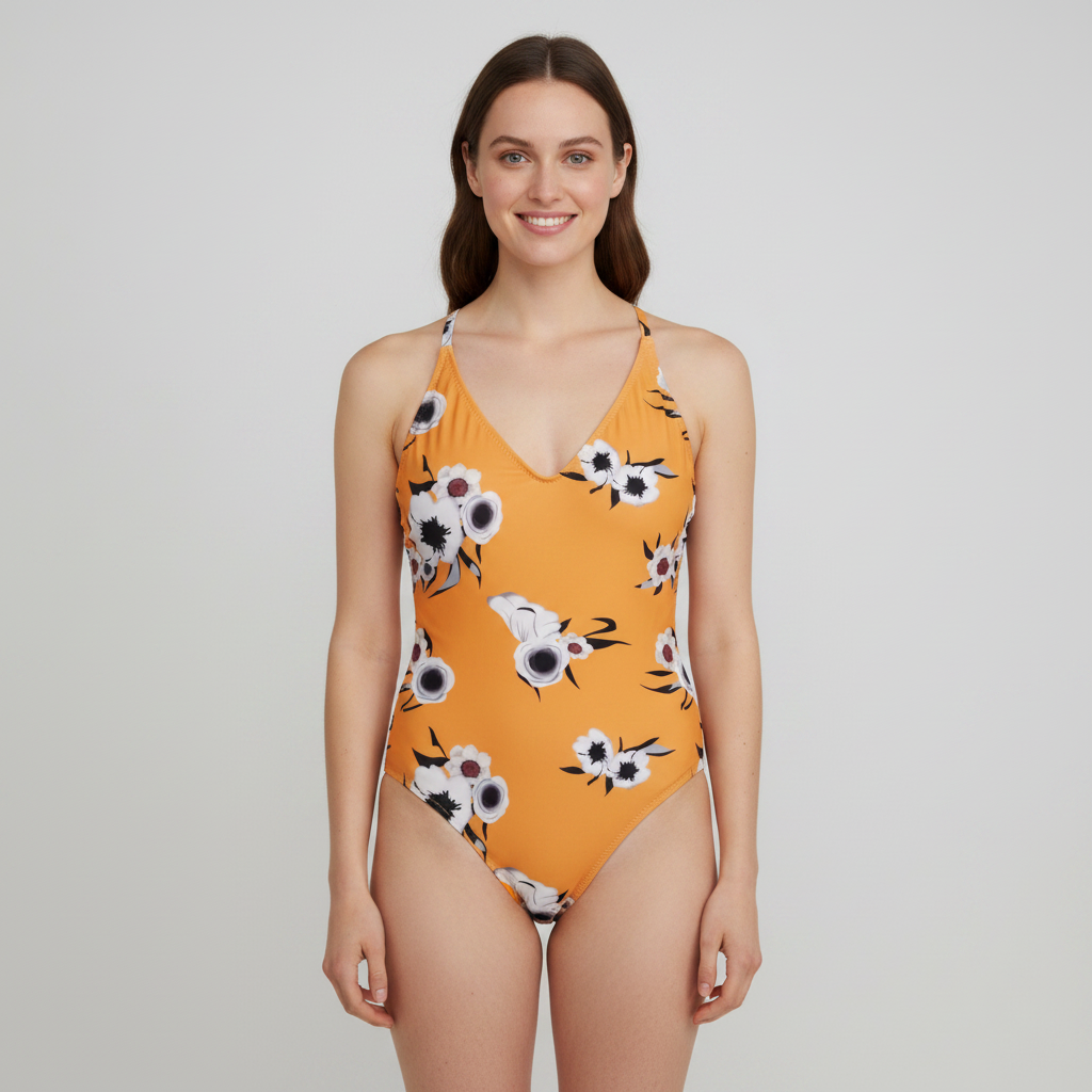 Maillot 1 pièce Orange