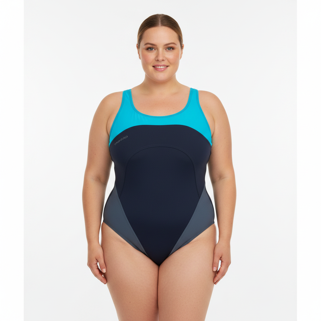 Maillot 1 pièce Tribord Gris