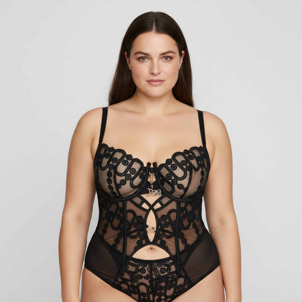 Corset Rose Noir