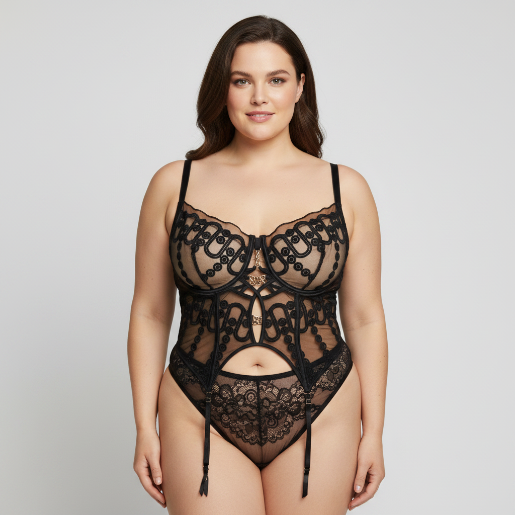 Guêpière Rose Noir
