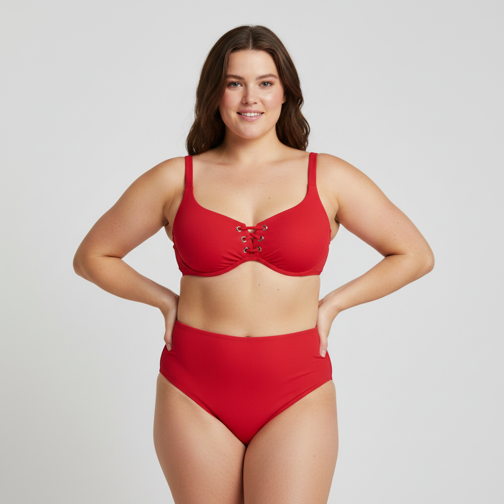 Haut de maillot Janine Robin Rouge
