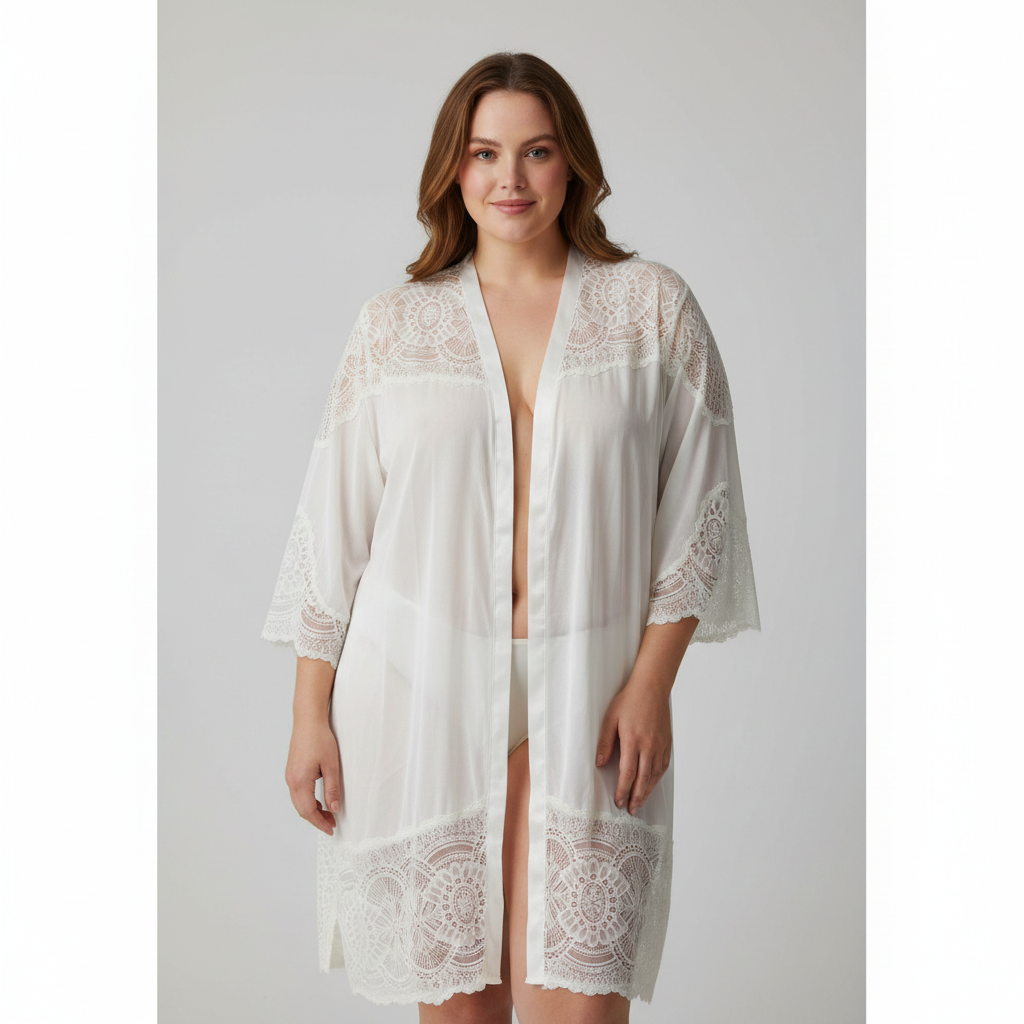 Kimono RougeGorge Blanc