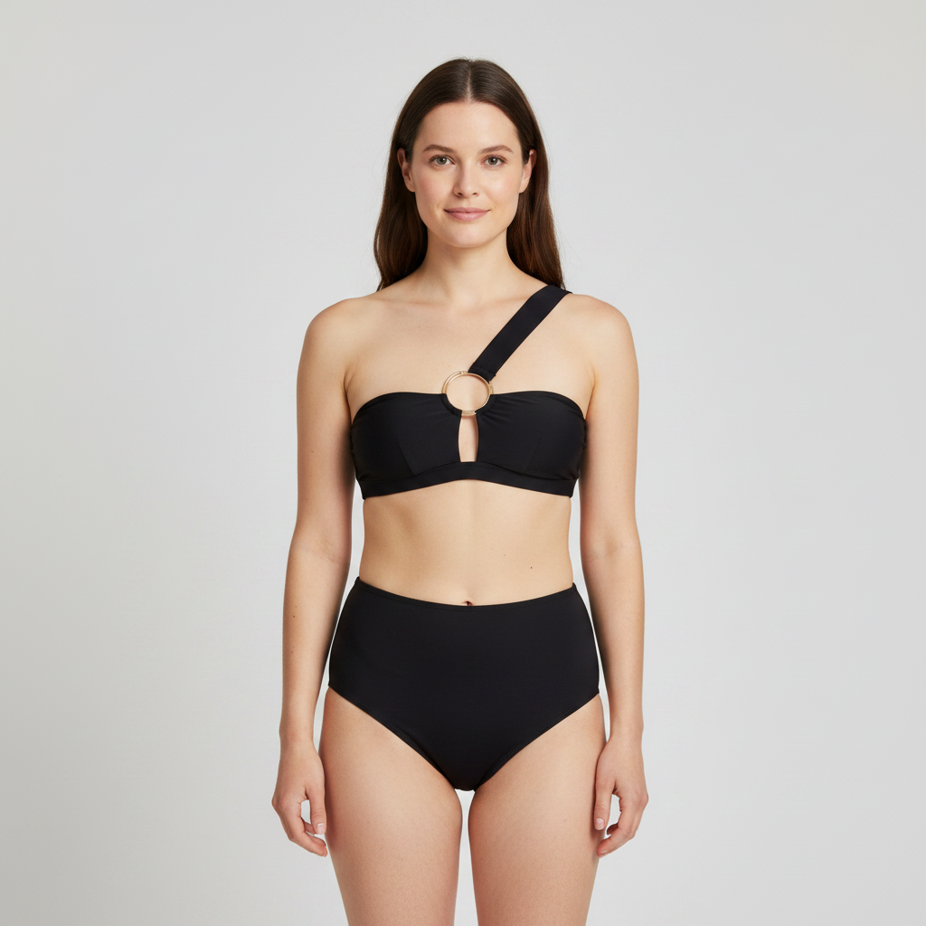 Haut de maillot Rose Noir