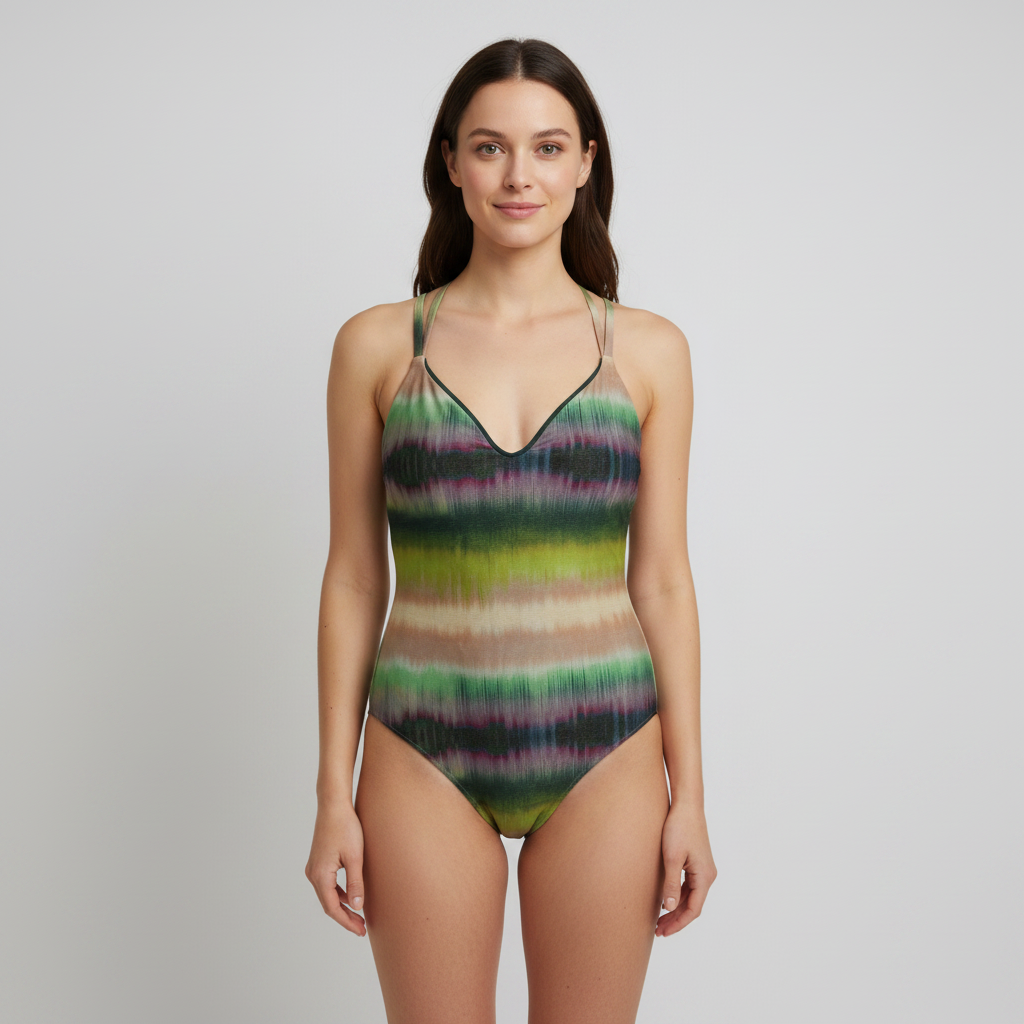 Maillot 1 pièce RougeGorge Vert