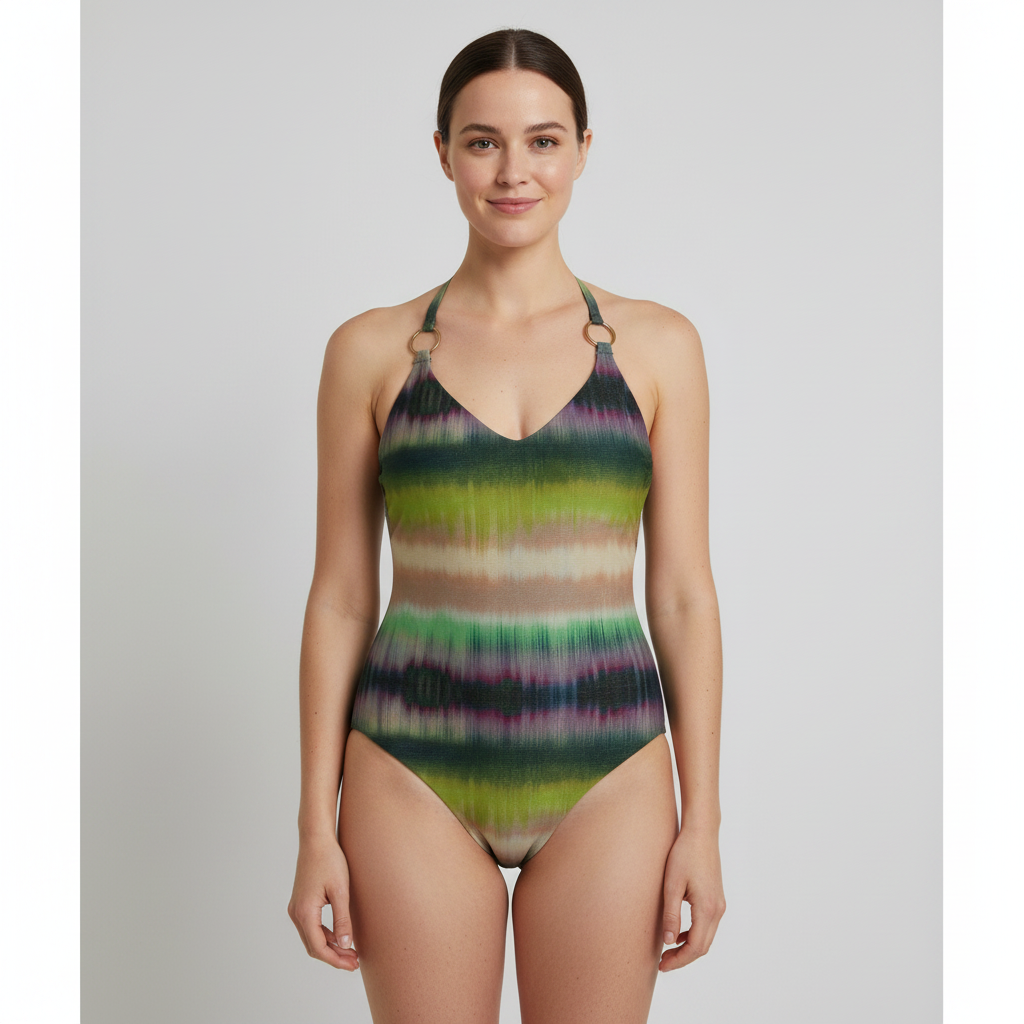Maillot 1 pièce RougeGorge Vert