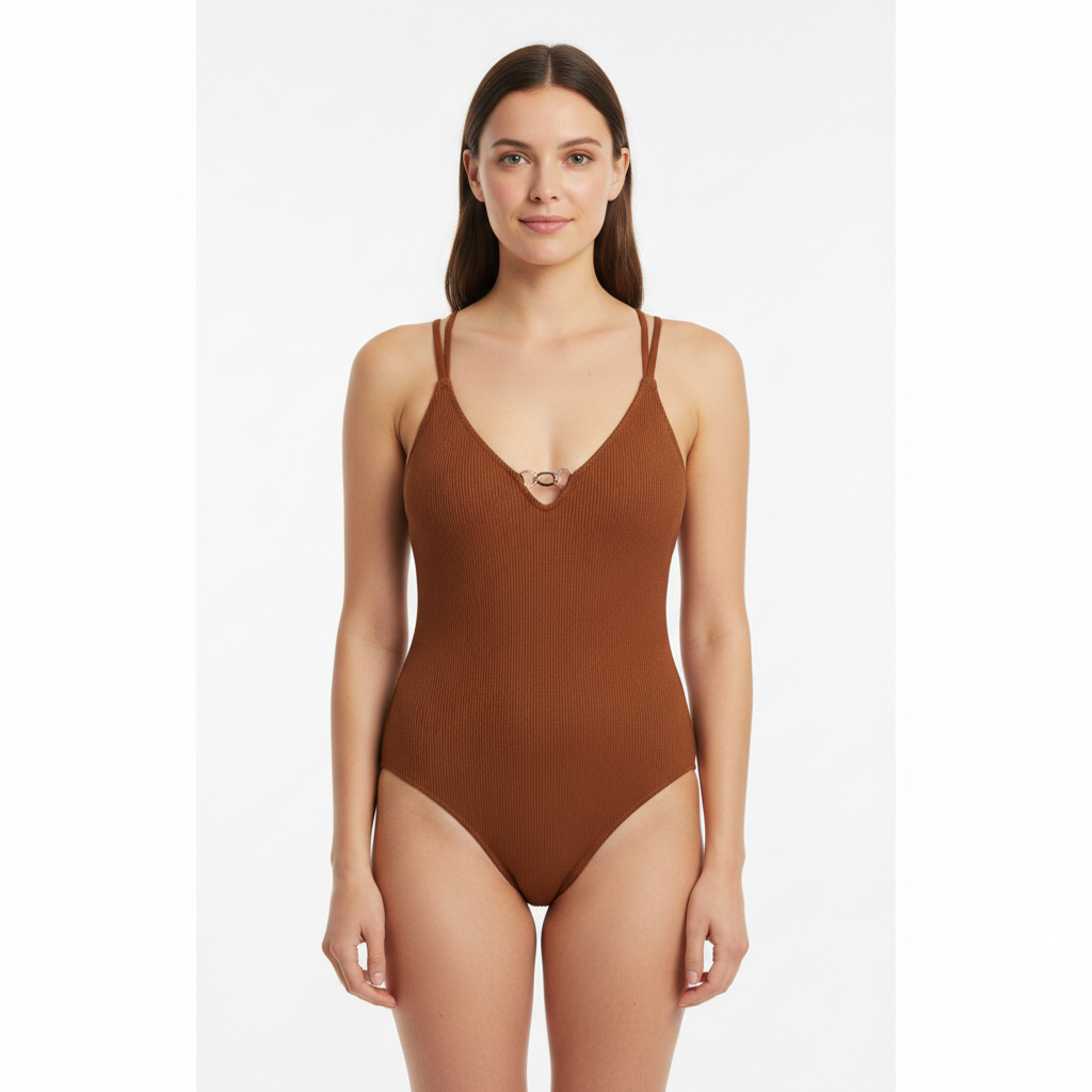 Maillot 1 pièce RougeGorge Marron