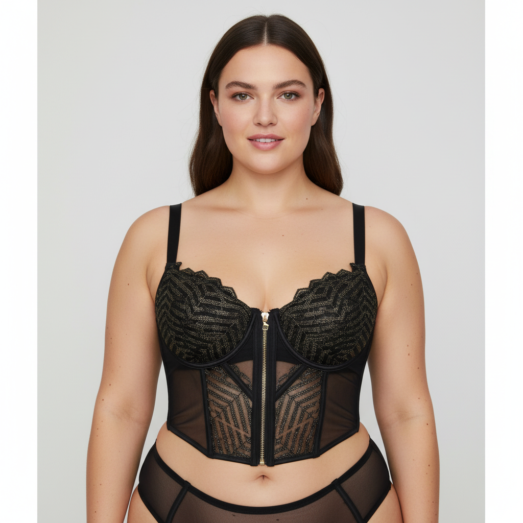 Corset Rose Noir