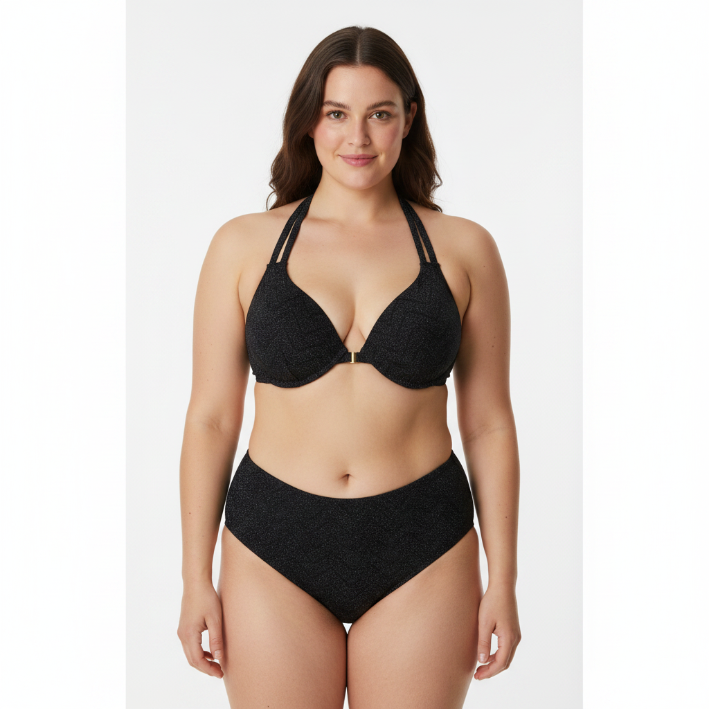 Haut de maillot Rose Noir