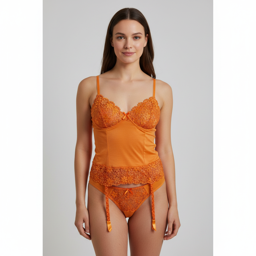 Ensemble de lingerie sexy ETAM Orange