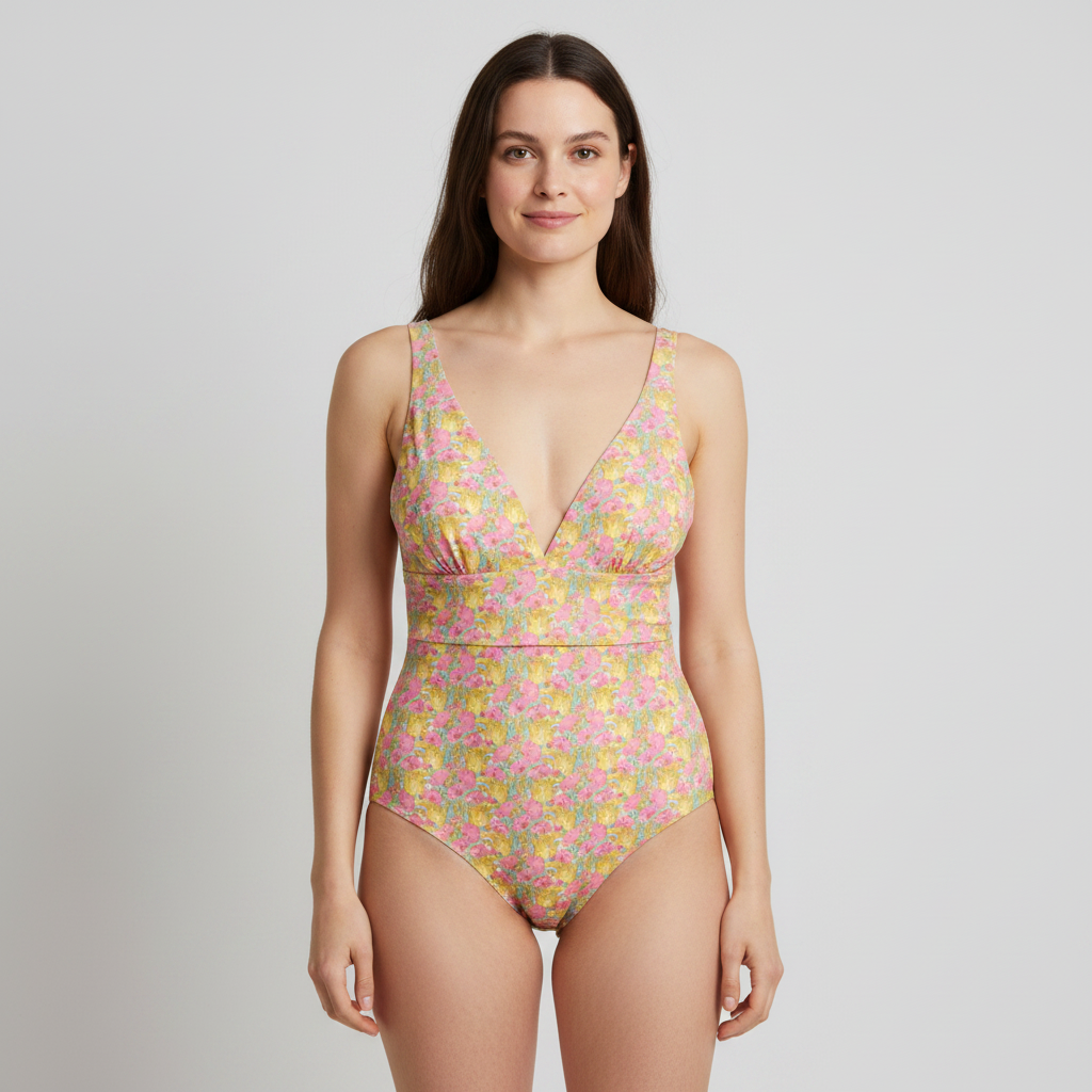 Maillot 1 pièce Monoprix Jaune