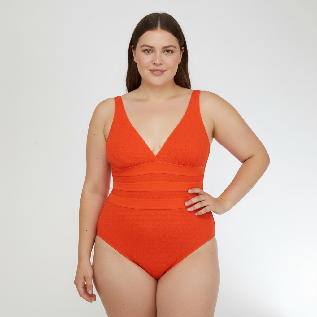 Maillot 1 pièce Plage du sud Orange