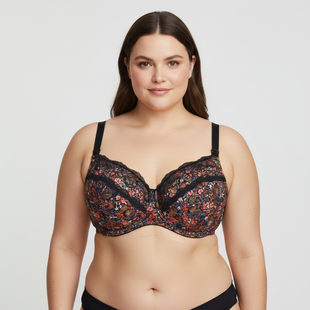 Soutien-gorge d'allaitement RougeGorge Noir