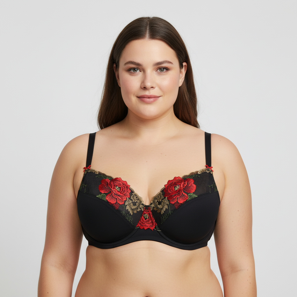 Soutien-gorge Post-mastectomie Noir RougeGorge